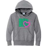 McGinn Elementary 'Neon Heart' Youth Core Fleece Pullover Hooded Sweatshirt